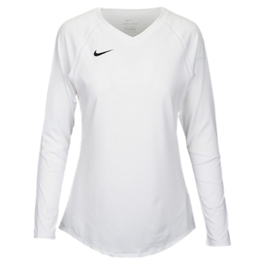 Nike Agility White Long Sleeve Volleyball Jersey Shirt Girls Medium NEW